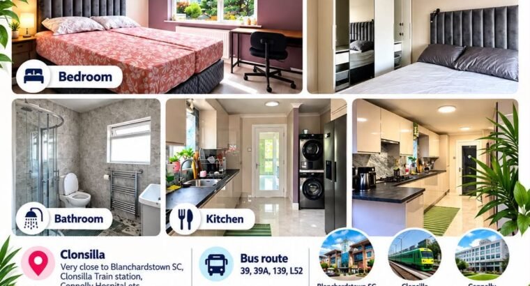 Double Room for Rent in Clonsilla – Long Term